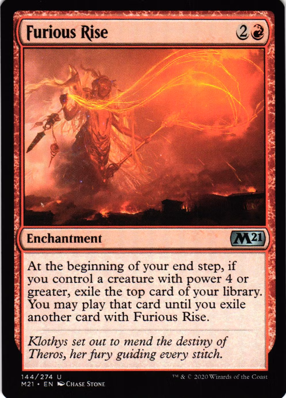 Furious Rise Uncommon 144/274 Magic 2021 (M21) Magic the Gathering