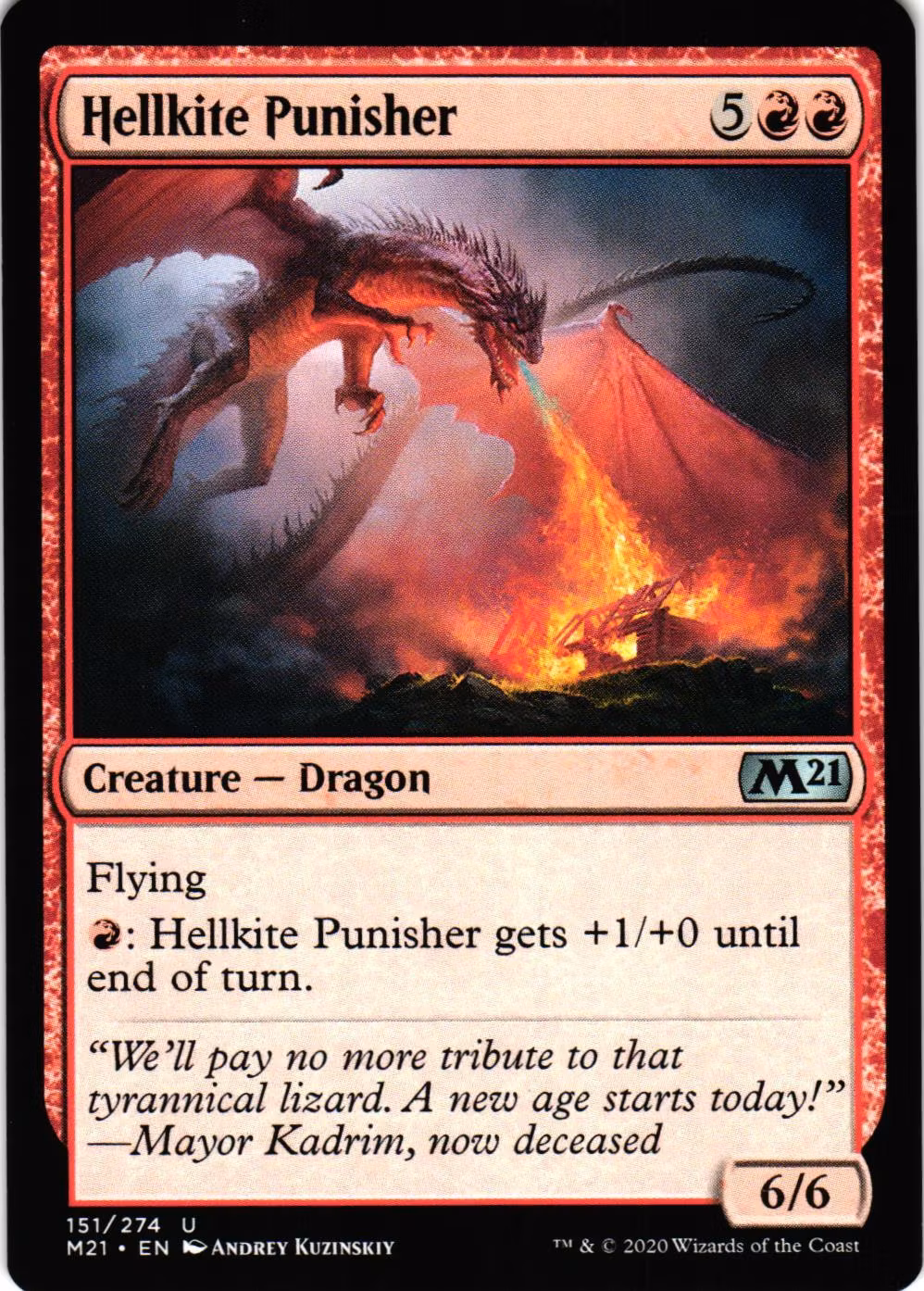 Hellkite Punisher Uncommon 151/274 Magic 2021 (M21) Magic the Gathering
