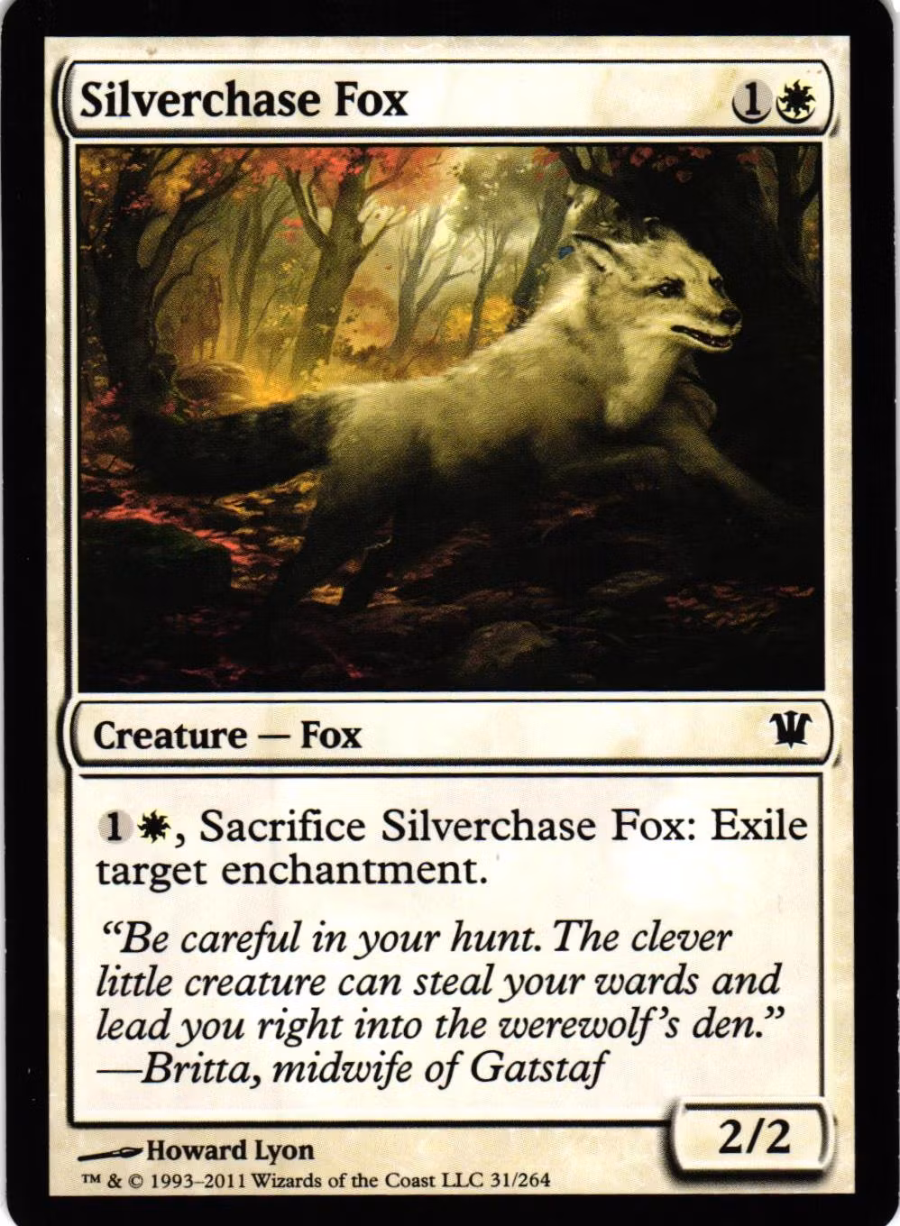Silverchase Fox Common 31/264 Innistrad Magic the Gathering