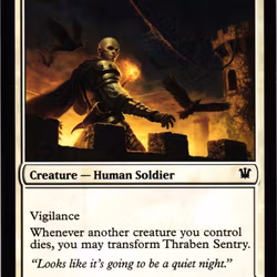Thraben Sentry / Thraben Militia Common 38a/38b/264 Innistrad Magic the Gathering