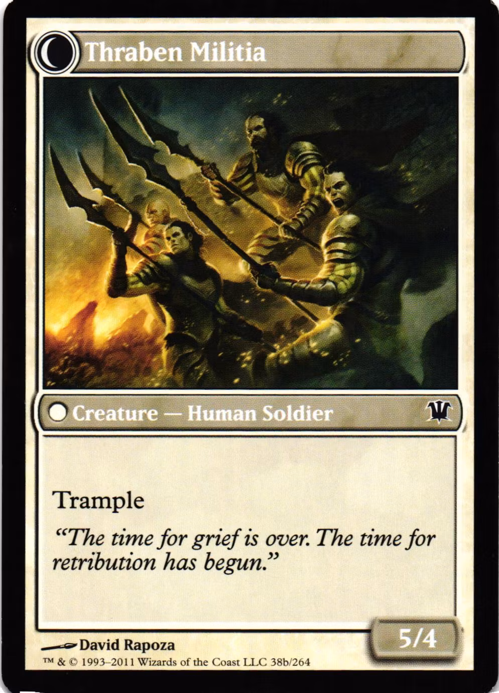 Thraben Sentry / Thraben Militia Common 38a/38b/264 Innistrad Magic the Gathering