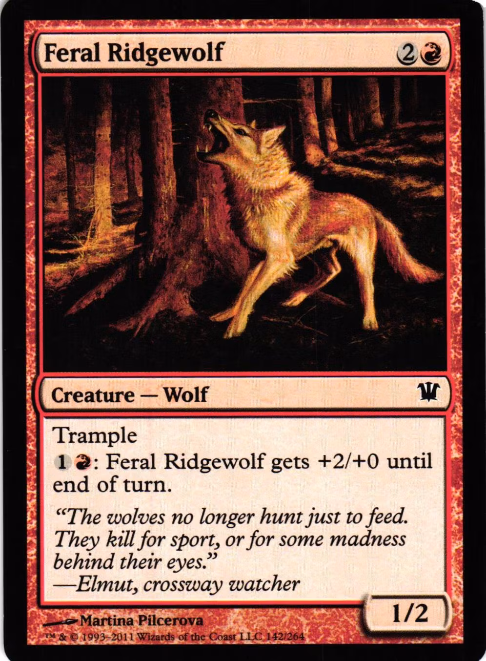 Feral Ridgewolf Common 142/264 Innistrad Magic the Gathering