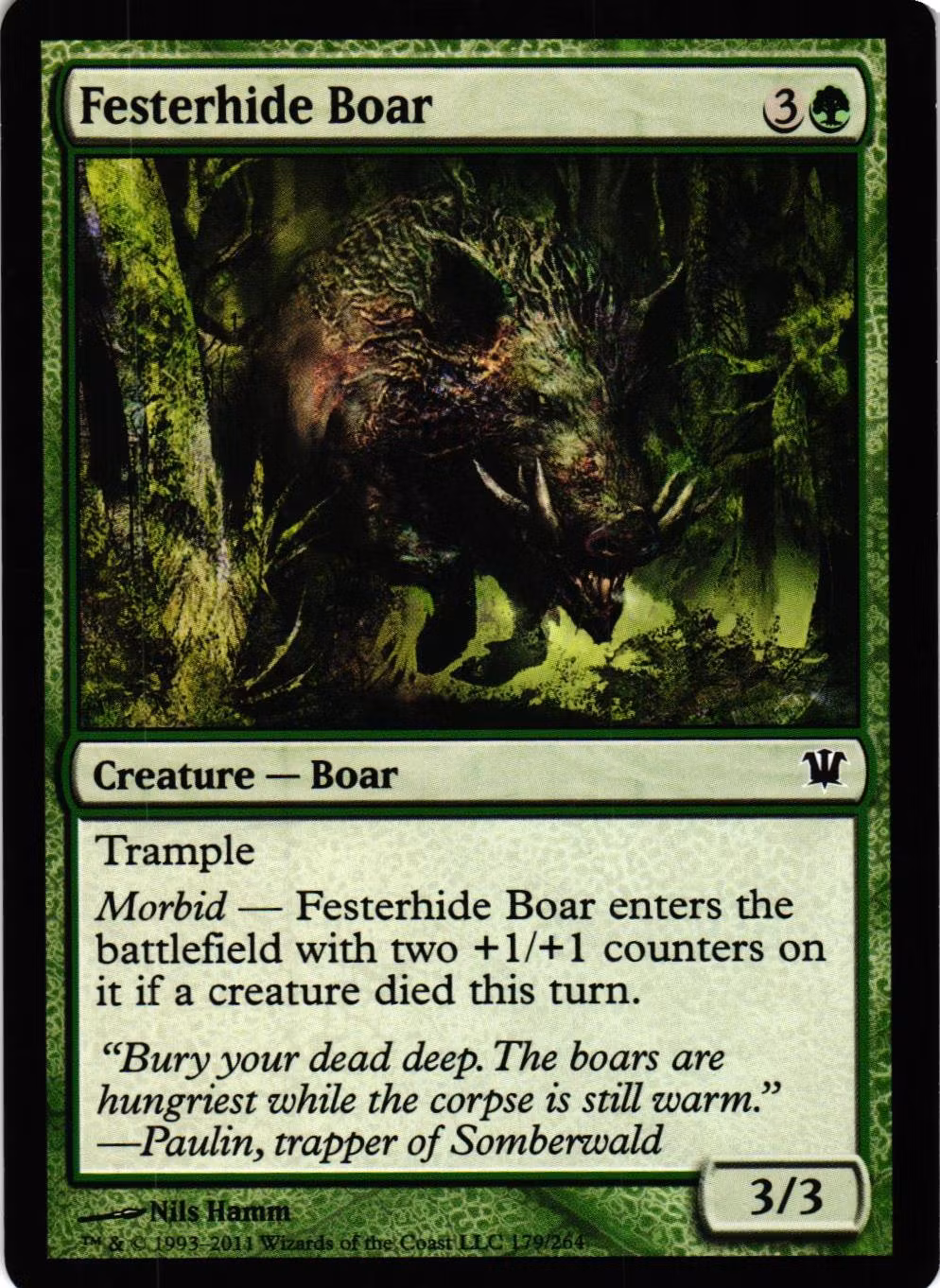 Festerhide Boar Common 179/264 Innistrad Magic the Gathering