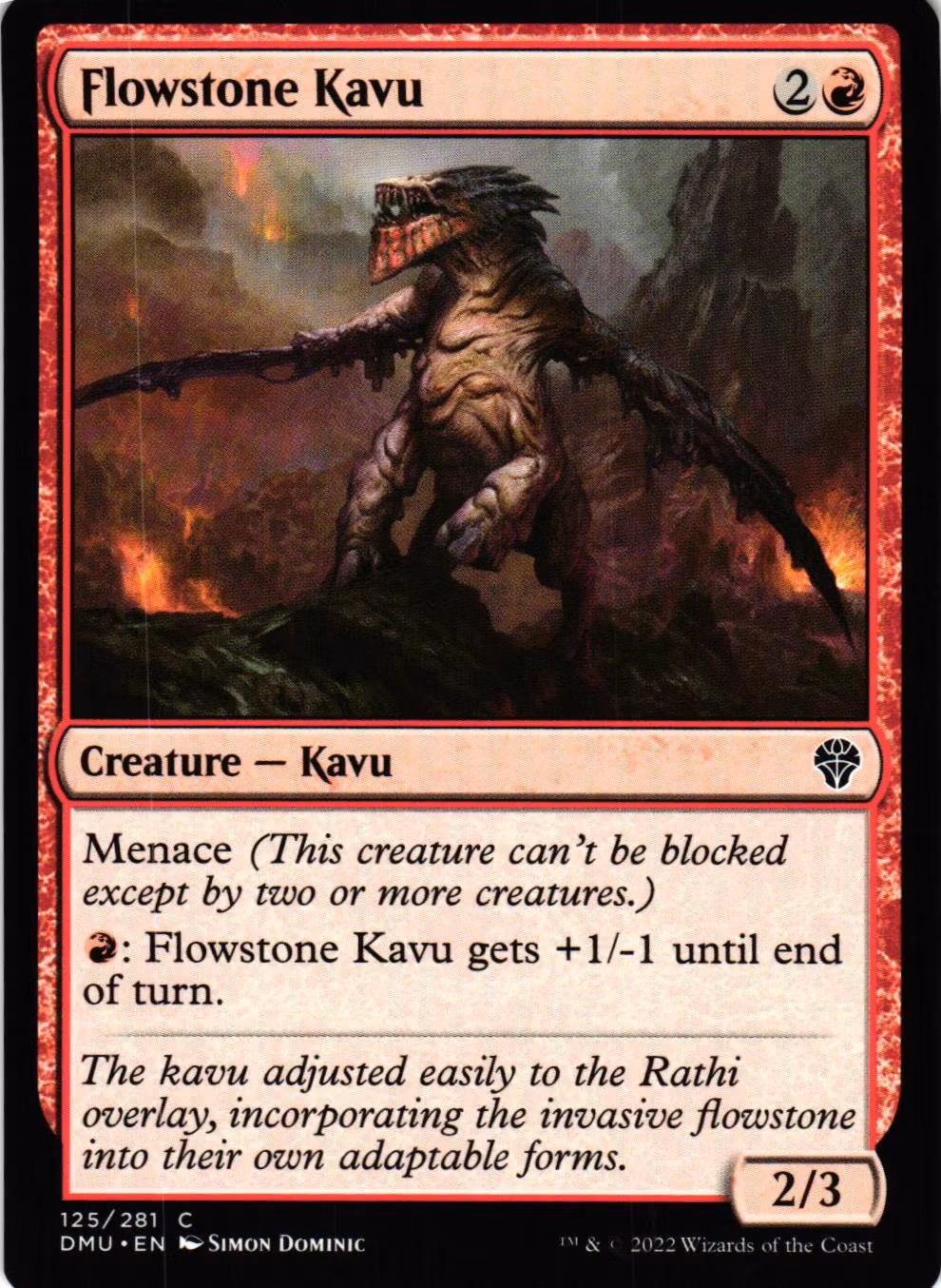 Flowstone Kavu Common 125/281 Dominaria United (DMU) Magic the Gathering
