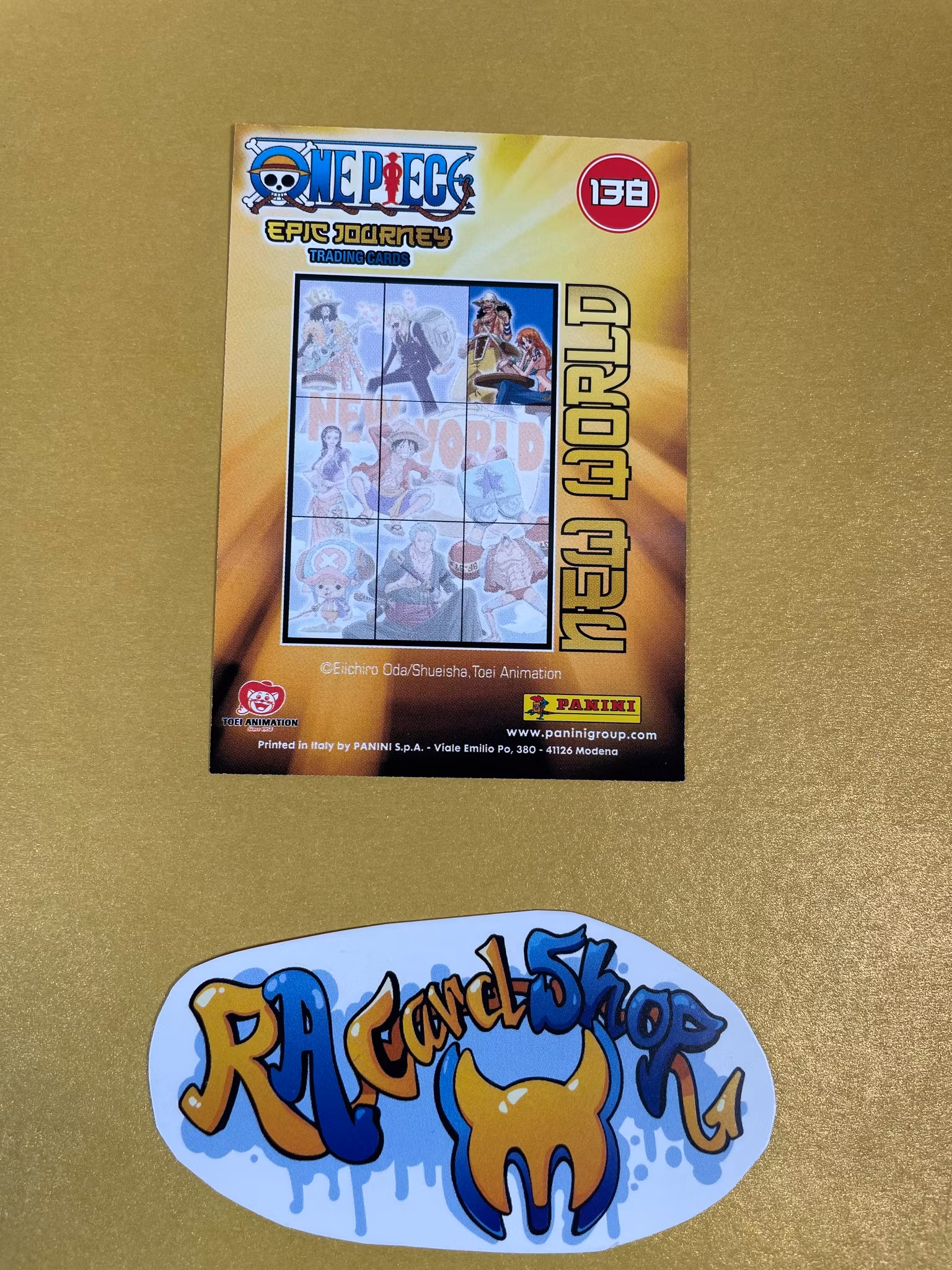 New World Epic Journey 138 Trading Cards Panini One Piece