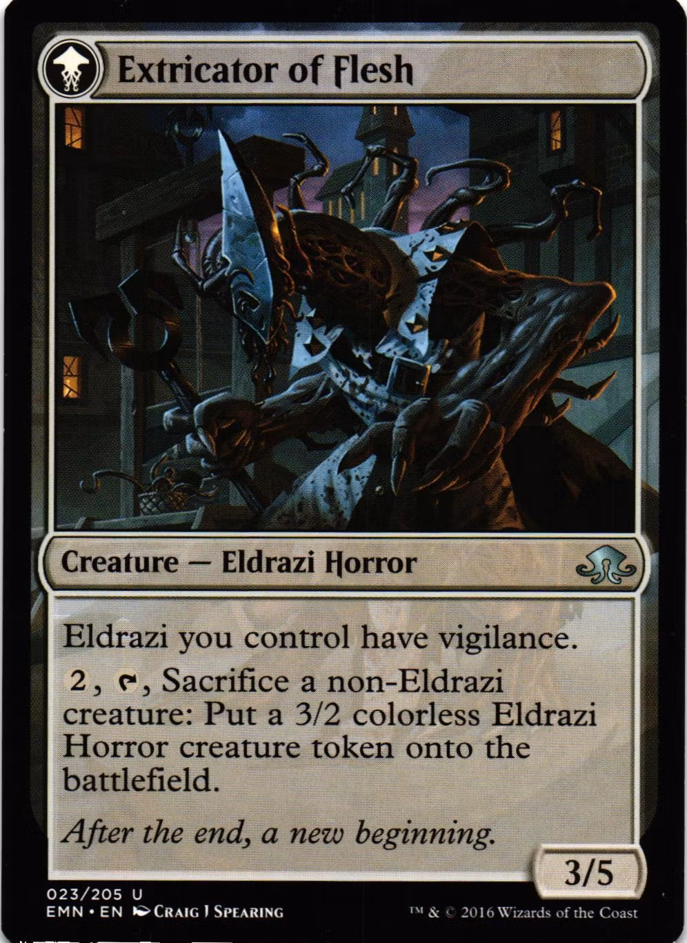 Extricator of Sin / Extricator of Flesh Uncommon 023/205 Eldritch Moon (EMN) Magic the Gathering