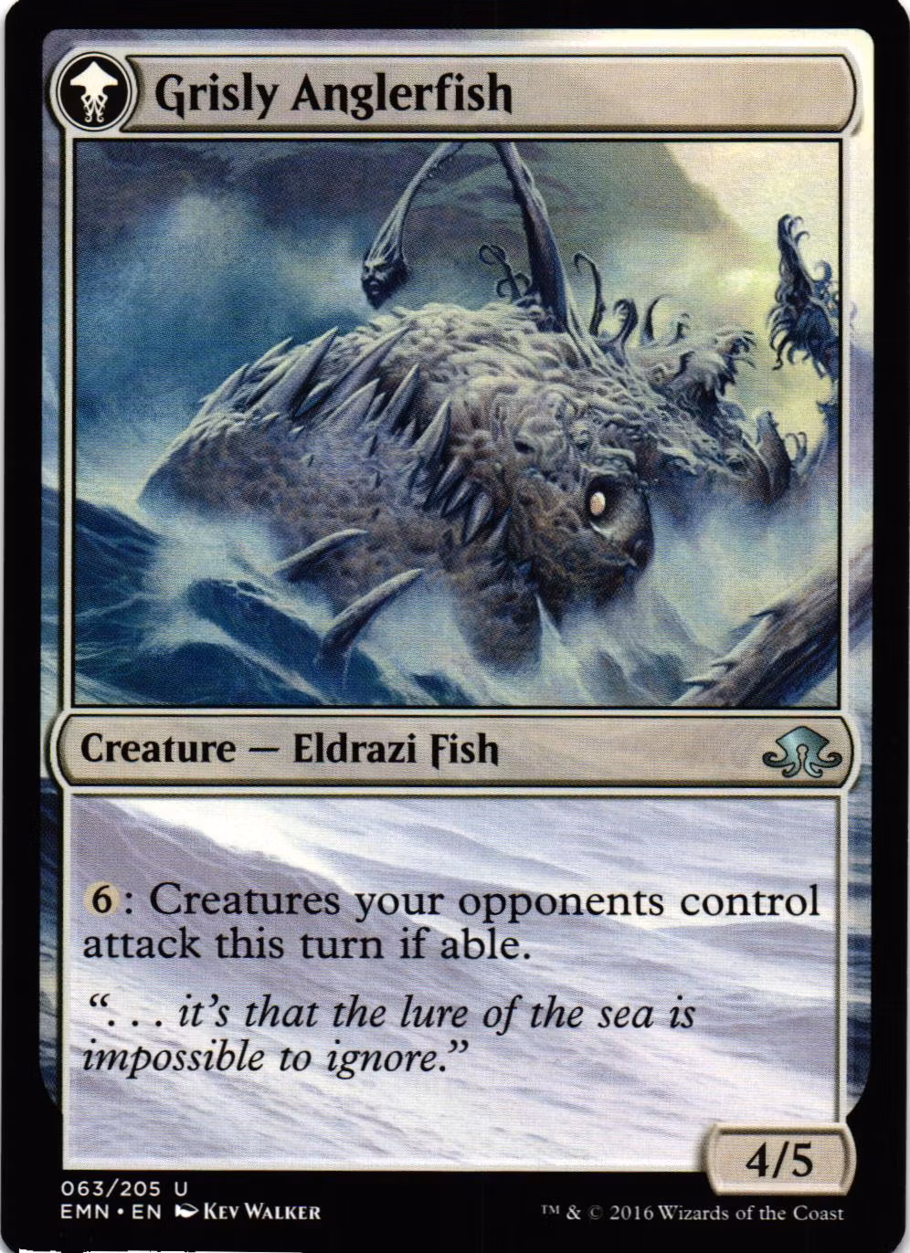 Grizzled Angler / Grisly Anglerfish Uncommon 063/205 Eldritch Moon (EMN) Magic the Gathering