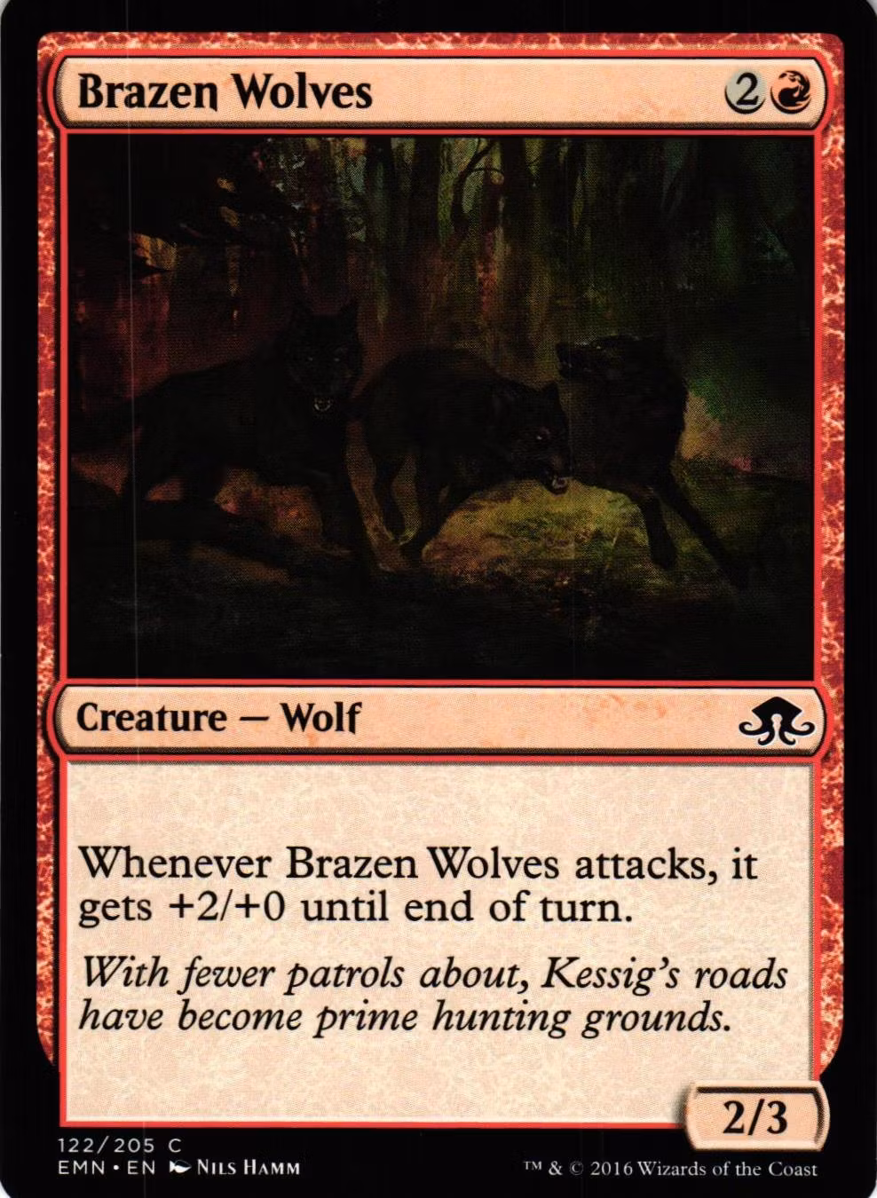 Brazen Wolves Common 122/205 Eldritch Moon (EMN) Magic the Gathering
