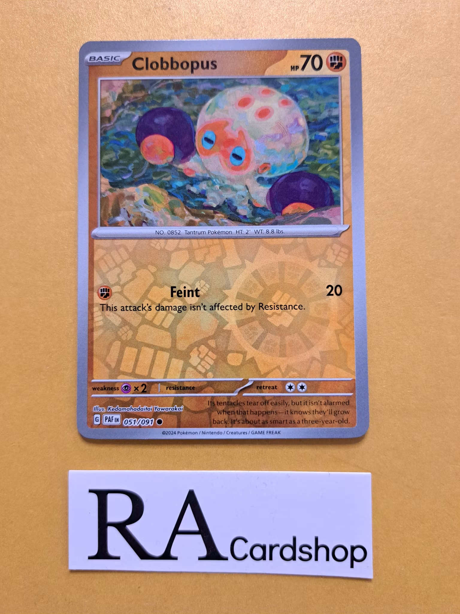 Clobbopus Reverse Holo Common 051/091 Paldean Fates Pokemon