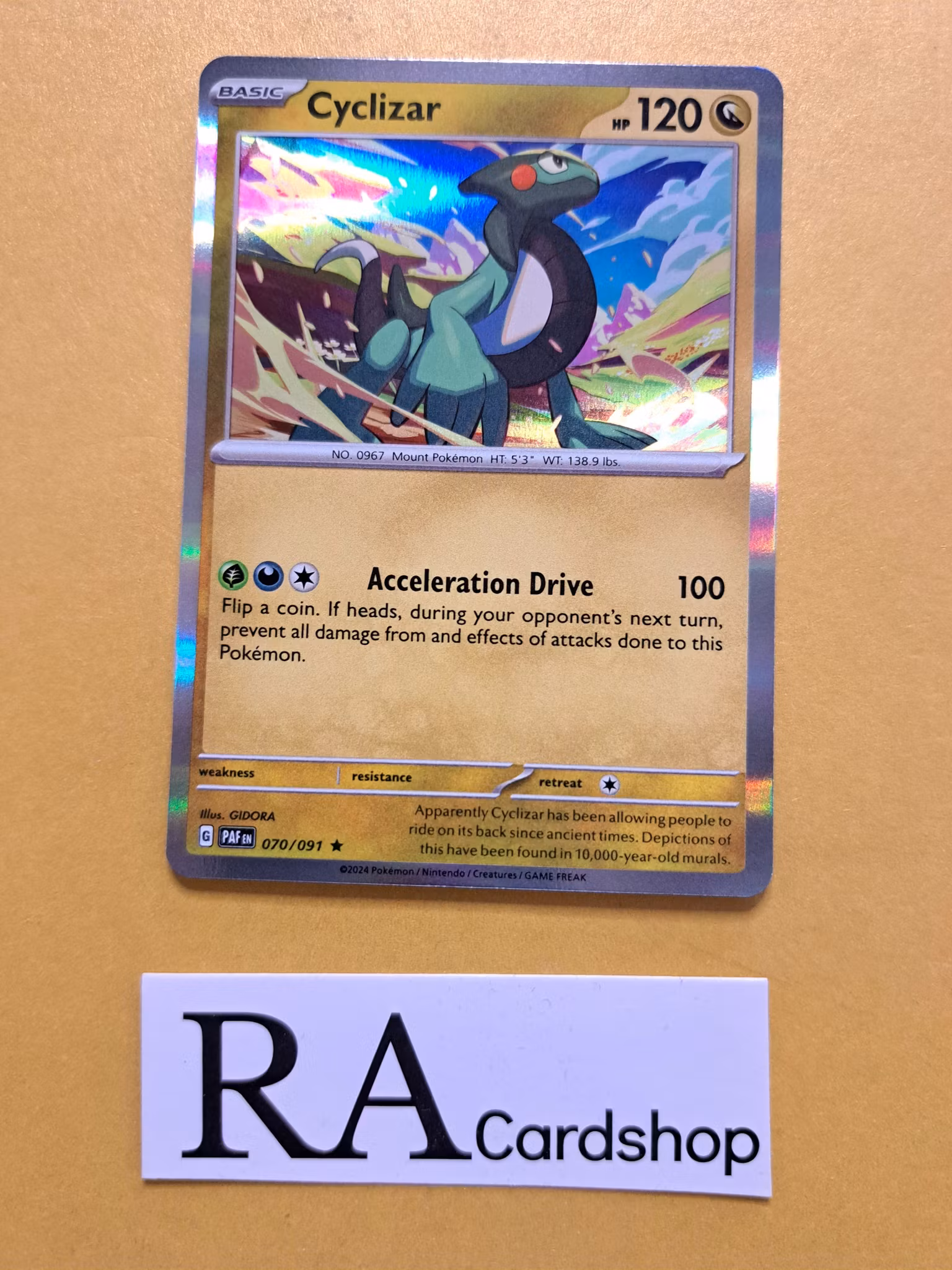 Cyclizar Holo Rare 070/091 Paldean Fates Pokemon