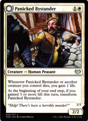 Panicked Bystander / Cackling Culprint Uncommon 028/277 Innistrad: Crimson Vow (VOW) Magic the Gathering