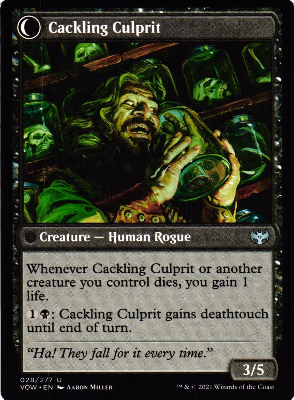 Panicked Bystander / Cackling Culprint Uncommon 028/277 Innistrad: Crimson Vow (VOW) Magic the Gathering