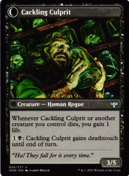 Panicked Bystander / Cackling Culprint Uncommon 028/277 Innistrad: Crimson Vow (VOW) Magic the Gathering
