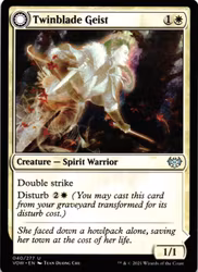 Twinblade Geist Uncommon 040/277 Innistrad: Crimson Vow (VOW) Magic the Gathering