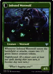 Infestation Expert / Infested Werewolf Uncommon 206/277 Innistrad: Crimson Vow (VOW) Magic the Gathering