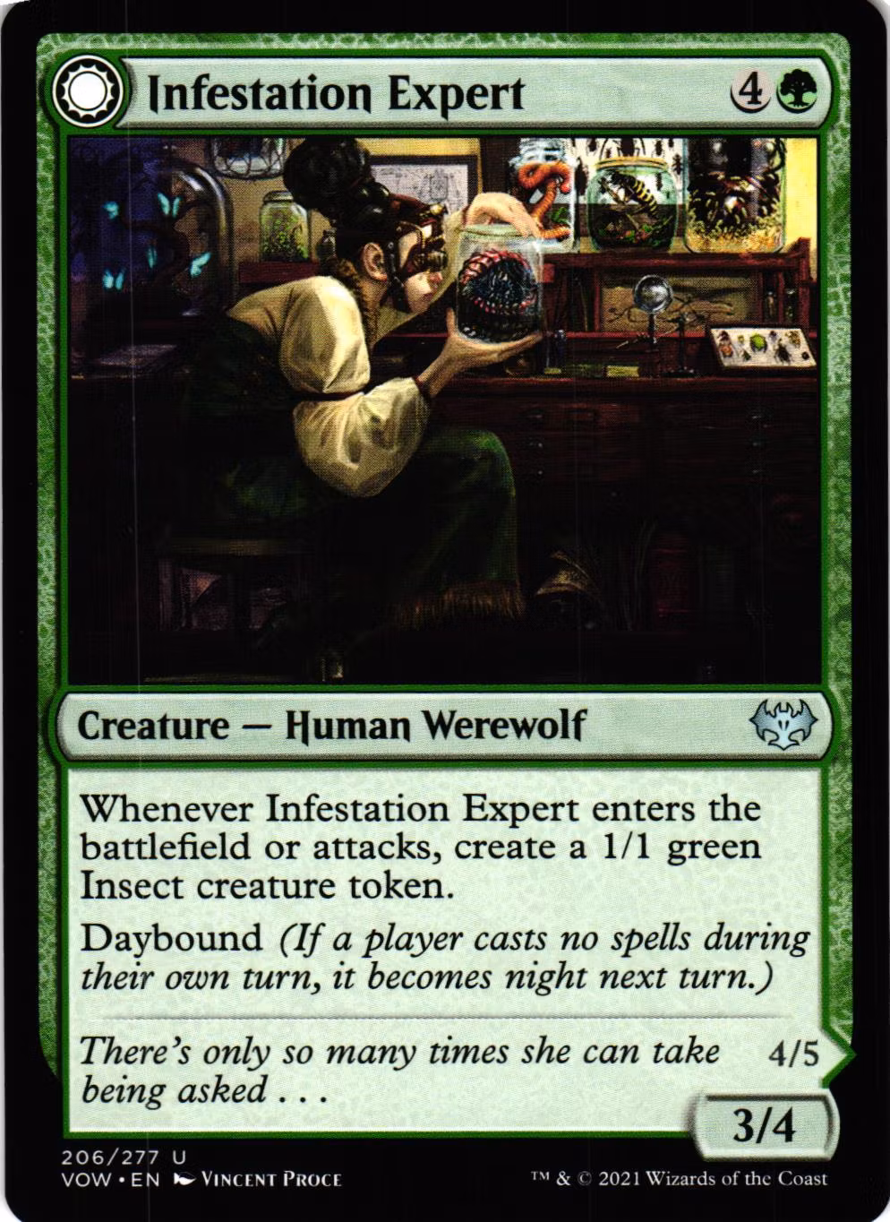 Infestation Expert / Infested Werewolf Uncommon 206/277 Innistrad: Crimson Vow (VOW) Magic the Gathering