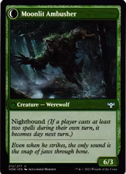 Oakshade Stalker / Moonlit Ambusher Uncommon 212/277 Innistrad: Crimson Vow (VOW) Magic the Gathering