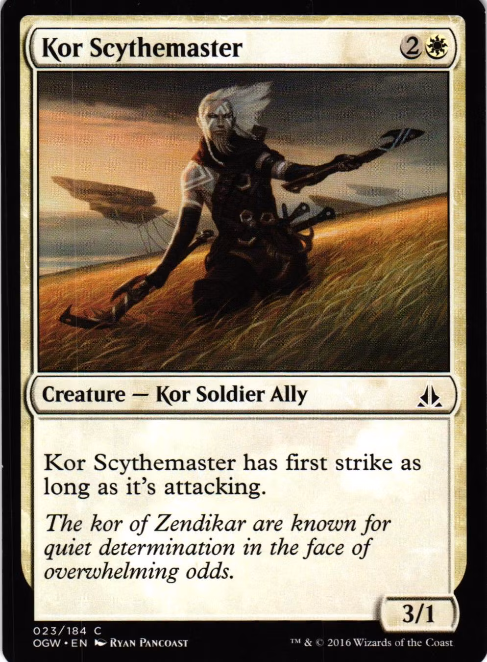 Kor Scythemaster Common 023/184 Oath of the Gatewatch (OGW) Magic the Gathering