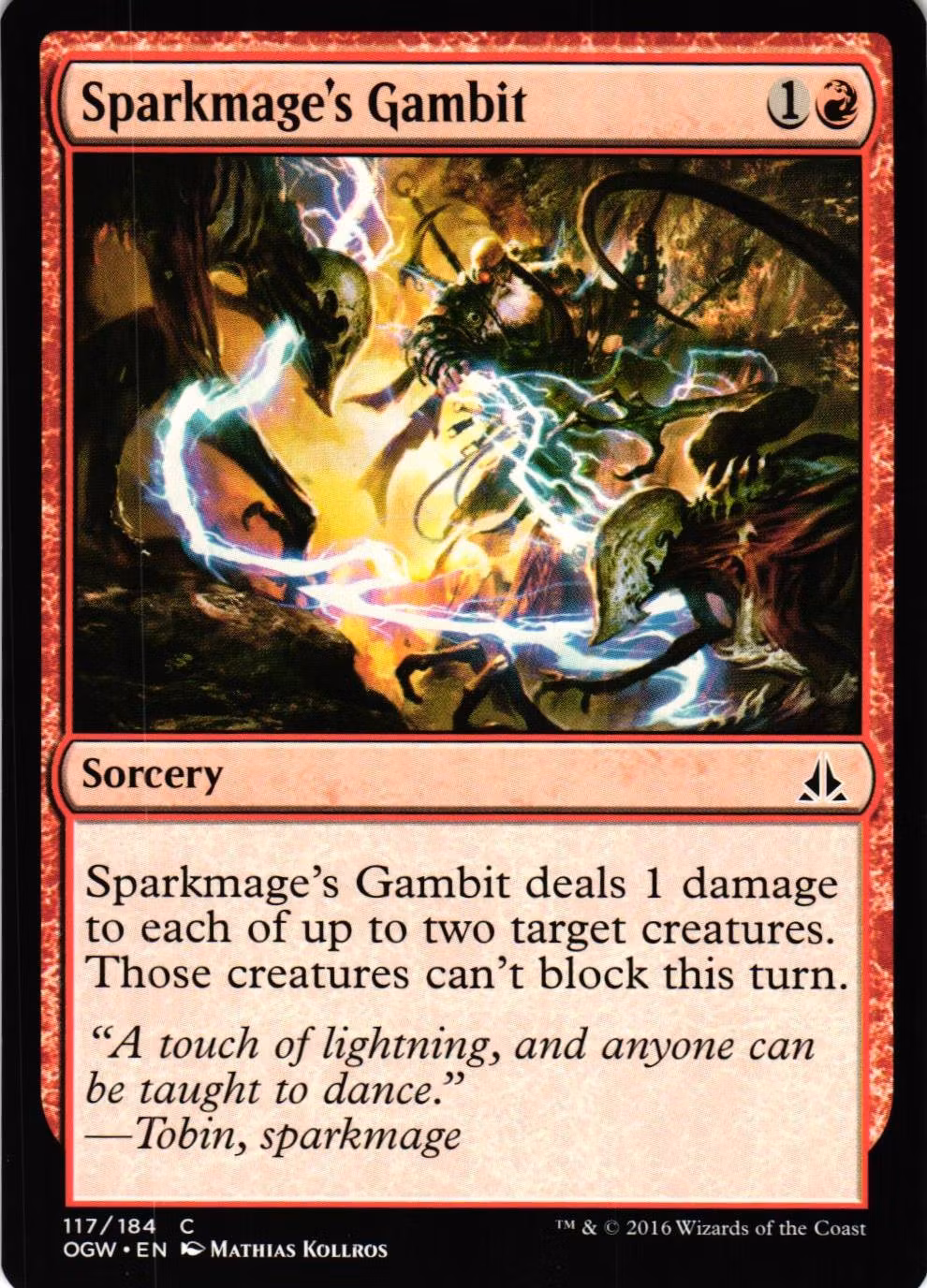 Sparkmages Gambit Common 117/184 Oath of the Gatewatch (OGW) Magic the Gathering