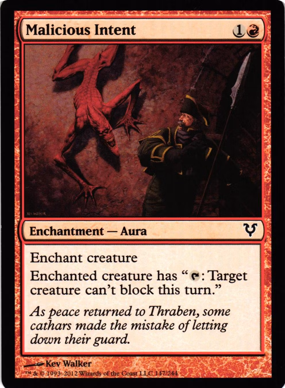 Malicious Intent Common 147/244 Avacyn Restored (AVR)Magic the Gathering