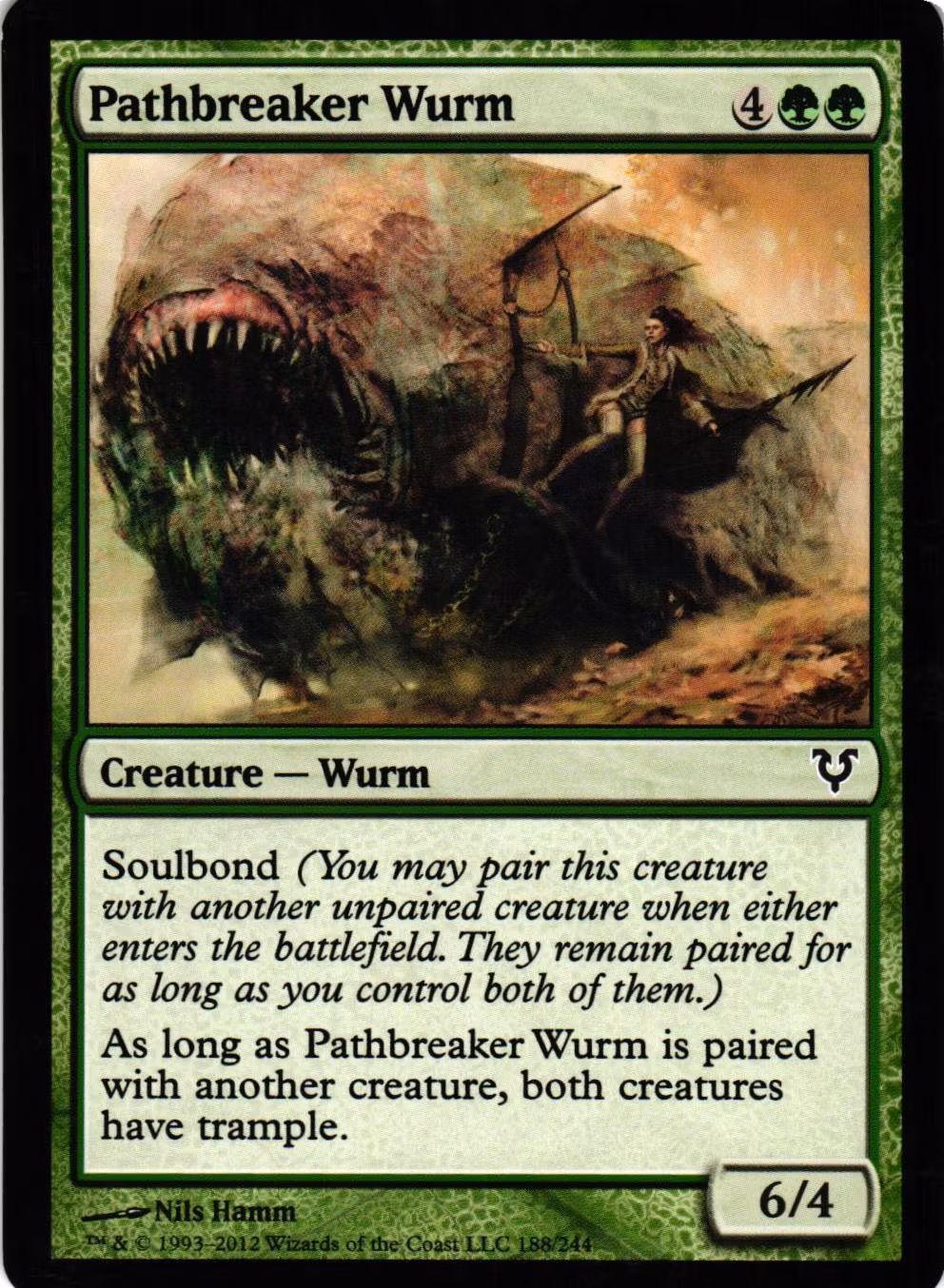 Pathbreaker Wurm Common 188/244 Avacyn Restored (AVR) Magic the Gathering