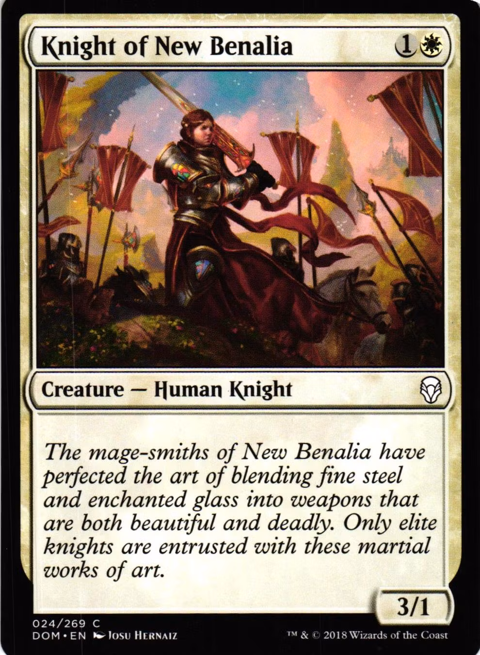 Knight of New Benalia Common 024/269 Dominaria (DOM) Magic the Gathering