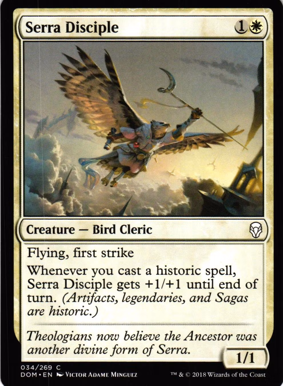 Serra Disciple Common 034/269 Dominaria (DOM) Magic the Gathering