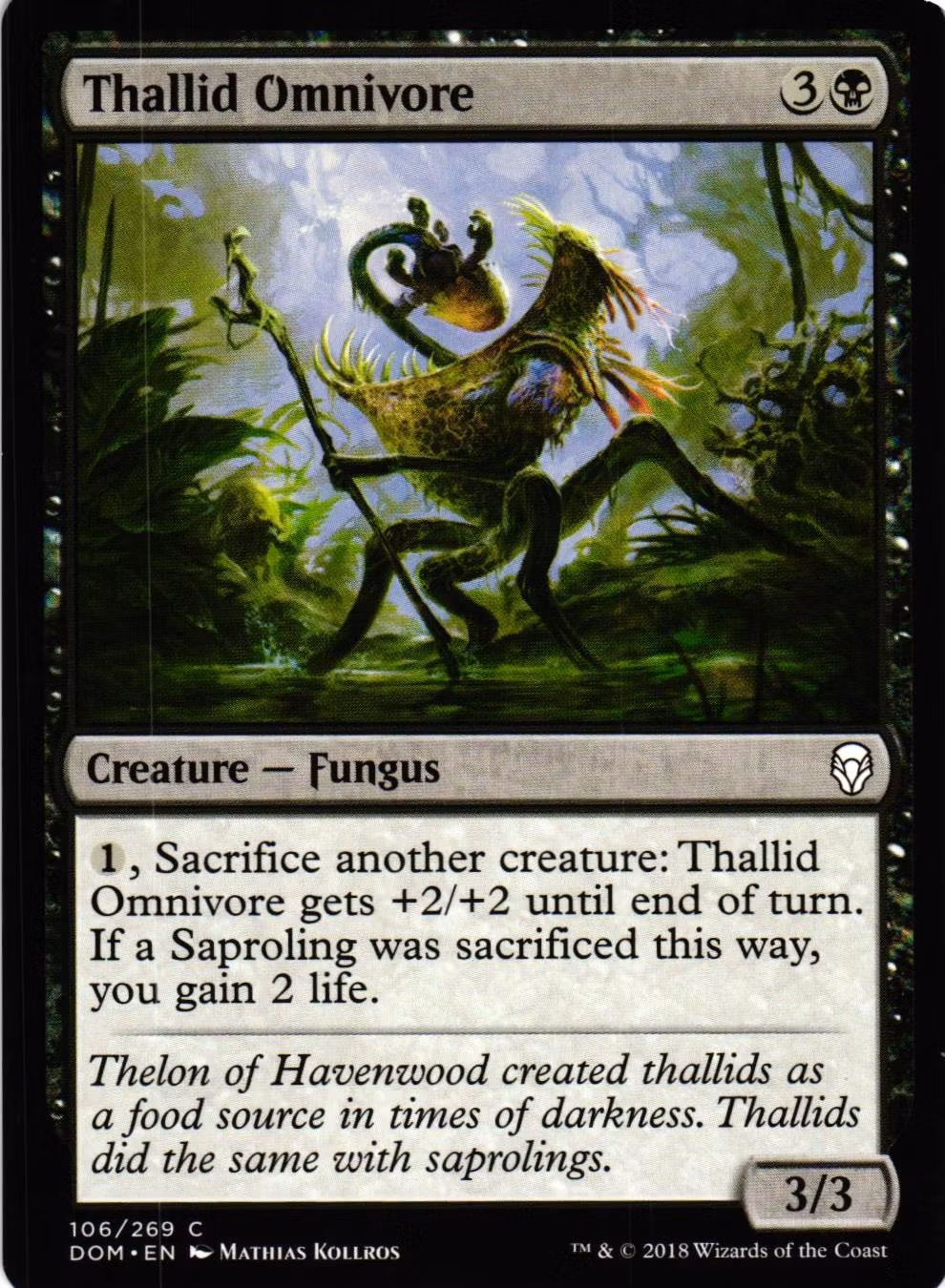 Thallid Omnivore Common 106/269 Dominaria (DOM) Magic the Gathering