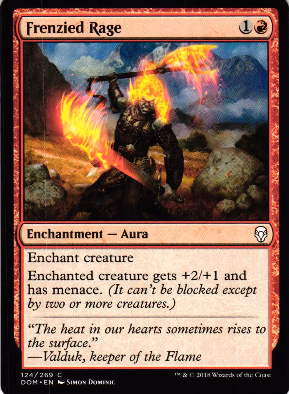 Frenzied Rager Common 124/269 Dominaria (DOM) Magic the Gathering