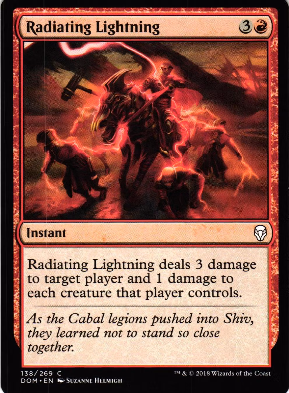 Radiating Lightning Common 138/269 Dominaria (DOM) Magic the Gathering