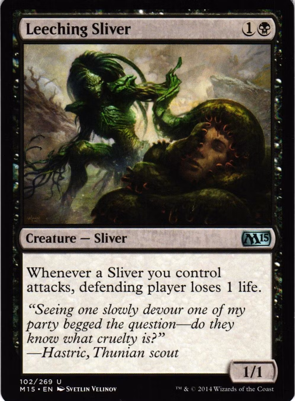 Leeching Silver Common 102/269 Magic 2015 (M15) Magic the Gathering