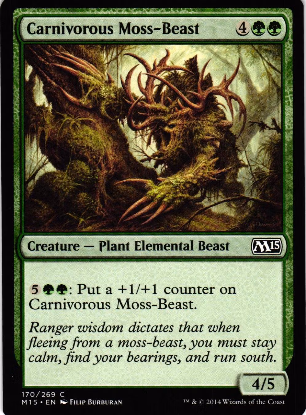 Carnivorous Moss-Beast Common 170/269 Magic 2015 (M15) Magic the Gathering