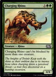 Charging Rhino Common 171/269 Magic 2015 (M15) Magic the Gathering
