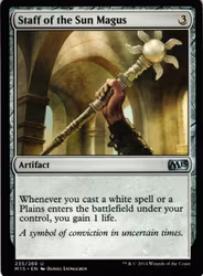 Staff of the Sun Magus Uncommon 235/269 Magic 2015 (M15) Magic the Gathering