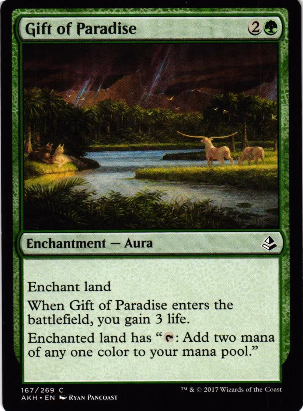 Gift of Paradise Common 167/269 Amonkhet (AKH) Magic the Gathering