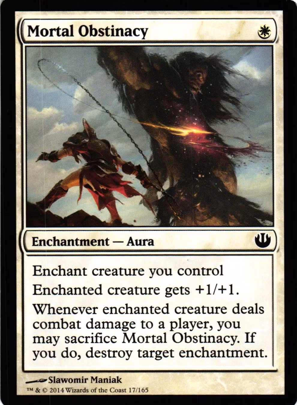 Mortal Obstinacy Common 17/165 Journey into Nyx Magic the Gathering