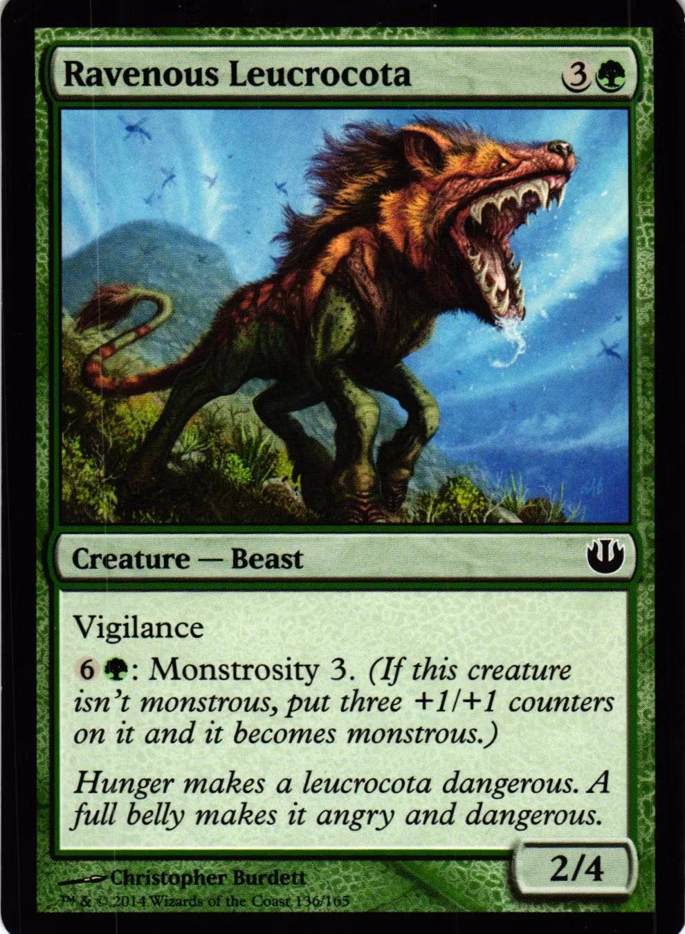 Ravenous Leucrocota Common 136/165 Journey into Nyx (JOU) Magic the Gathering