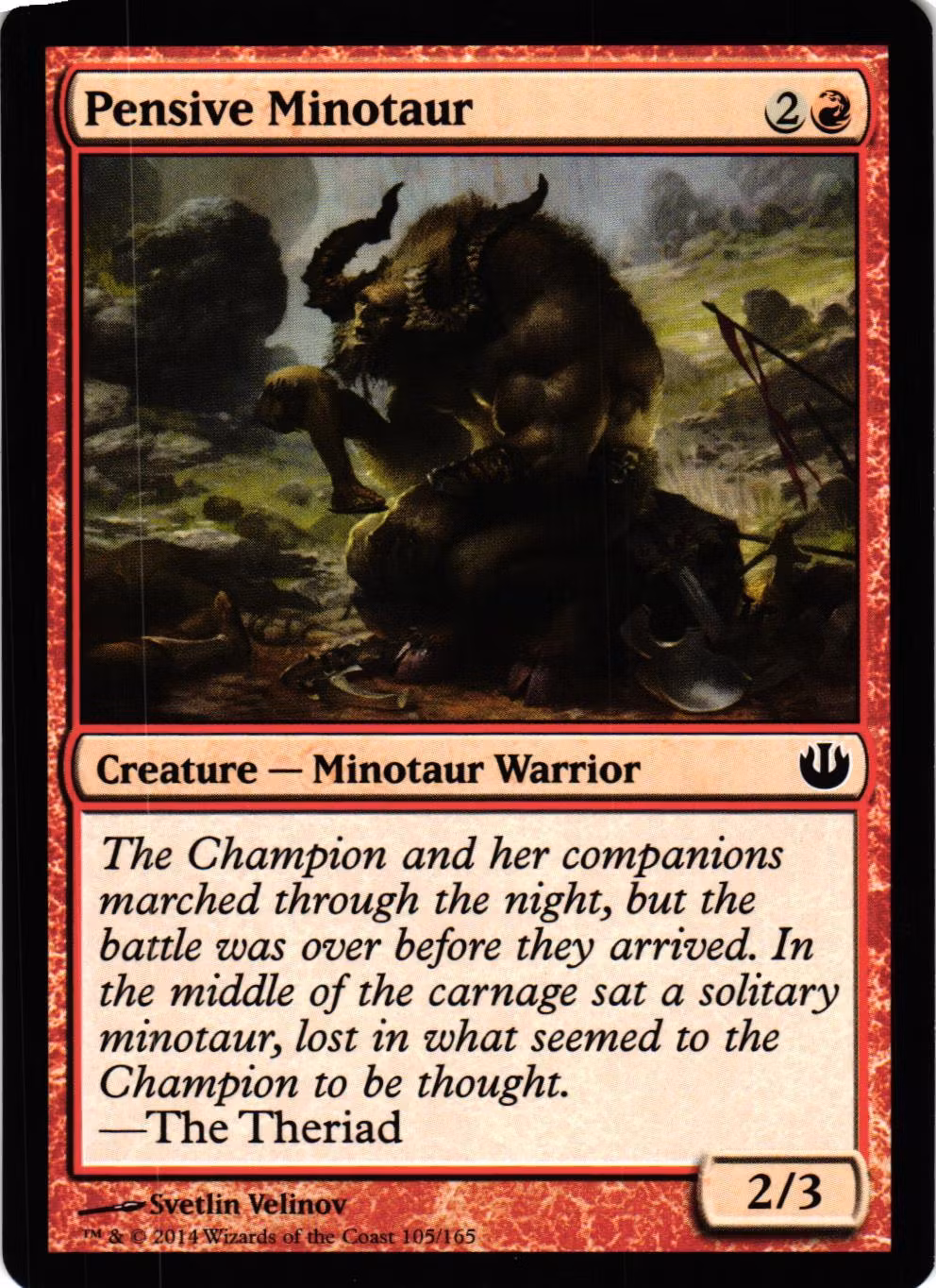 Pensive Minotaur Common 105/165 Journey into Nyx (JOU) Magic the Gathering