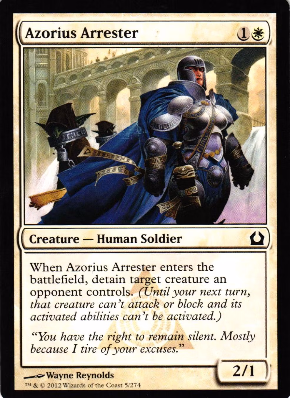 Azorius Arrester Common 5/274 Return of Ravnica (RTR) Magic the Gathering