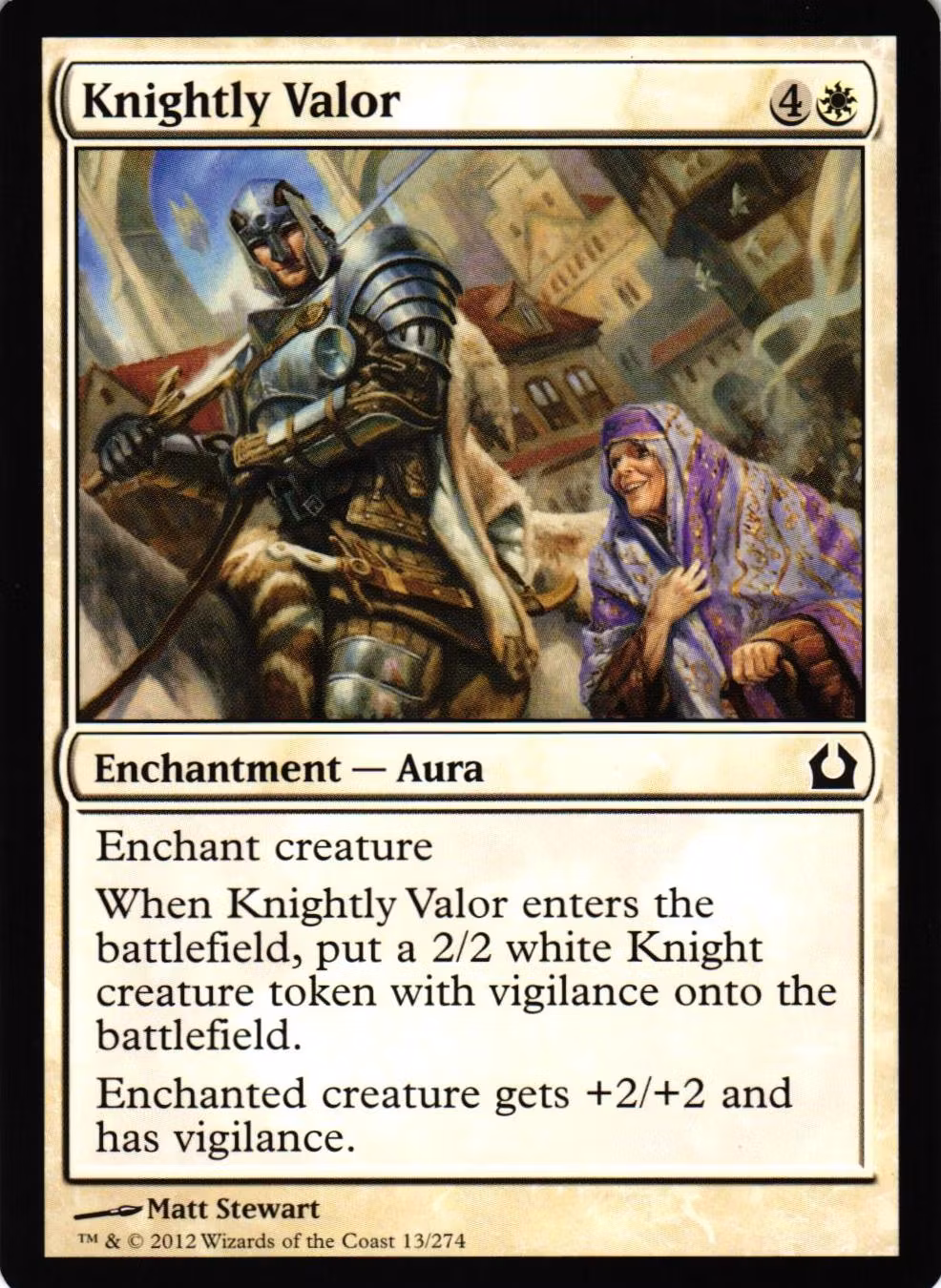 Knightly Valor Common 13/274 Return of Ravnica (RTR) Magic the Gathering
