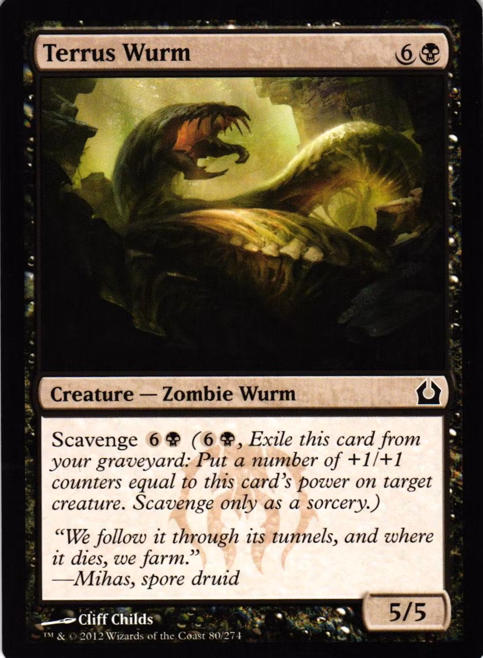 Terrus Wurm Common 80/274 Return of Ravnica (RTR) Magic the Gathering