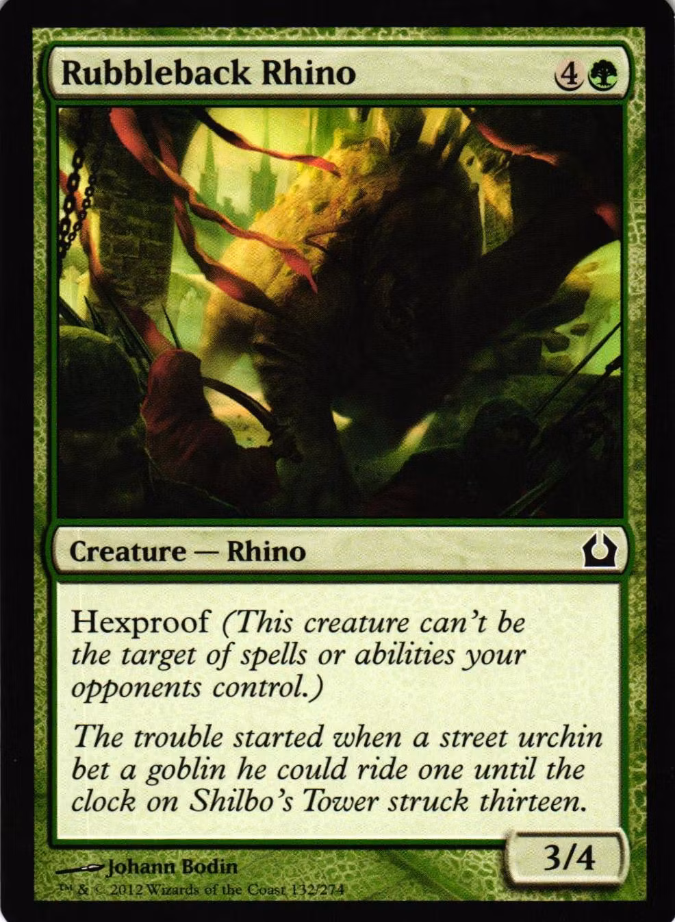 Rubbleback Rhino Common 132/274 Return of Ravnica (RTR) Magic the Gathering