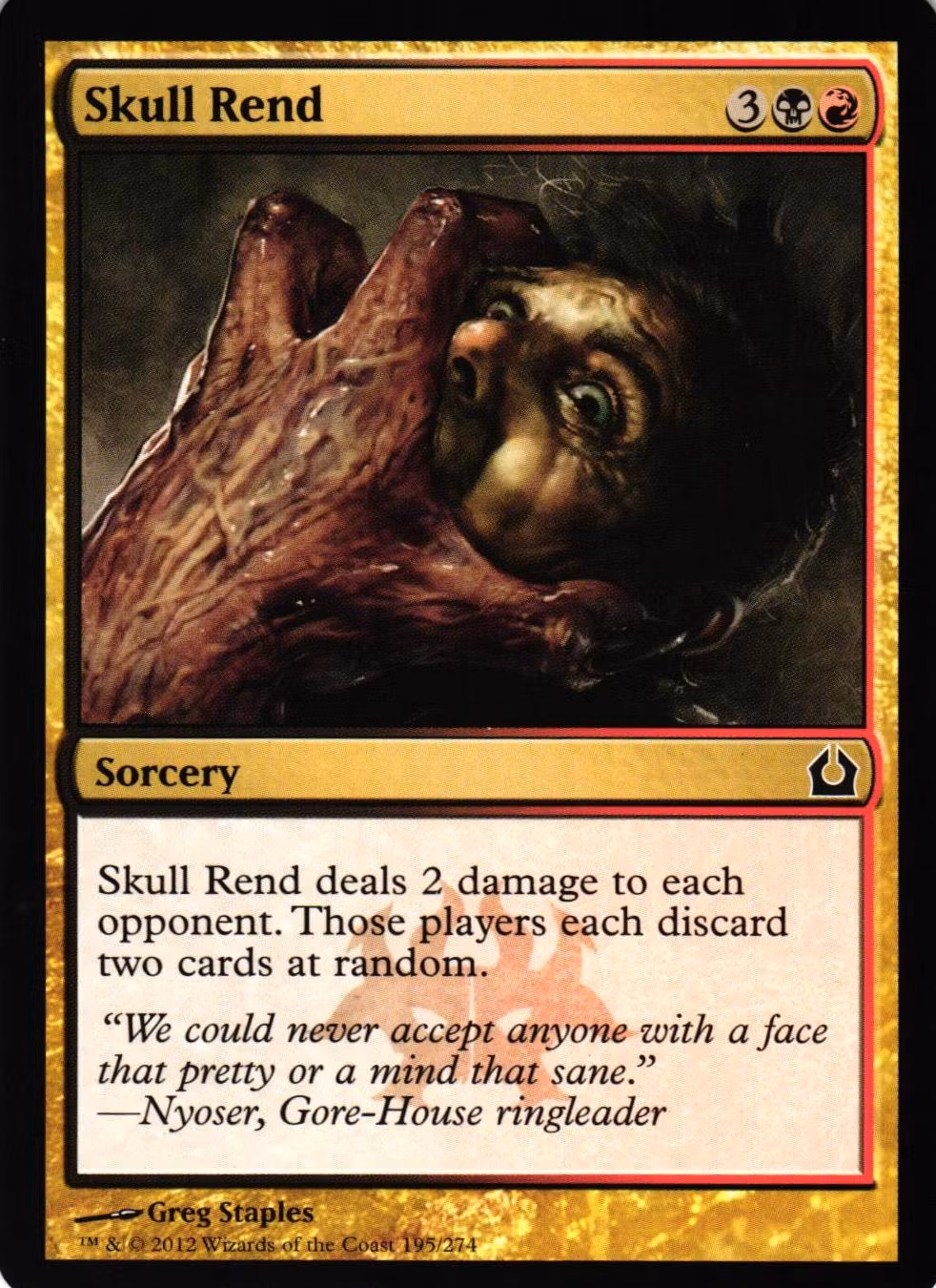 Skull Rend Common 195/274 Return of Ravnica (RTR) Magic the Gathering