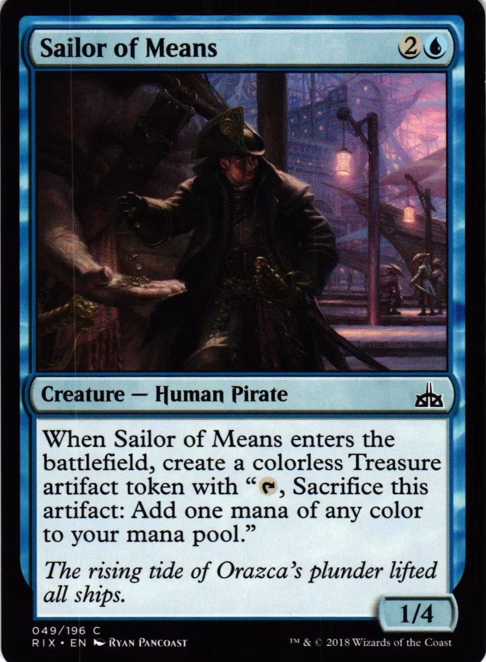 Sailor of Means Common 049/196 Rivals of Ixalan (RIX) Magic the Gathering