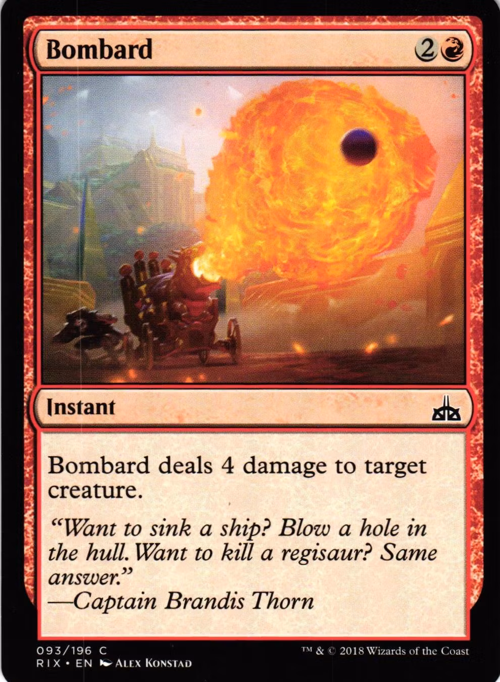Bombard Common 093/196 Rivals of Ixalan (RIX) Magic the Gathering