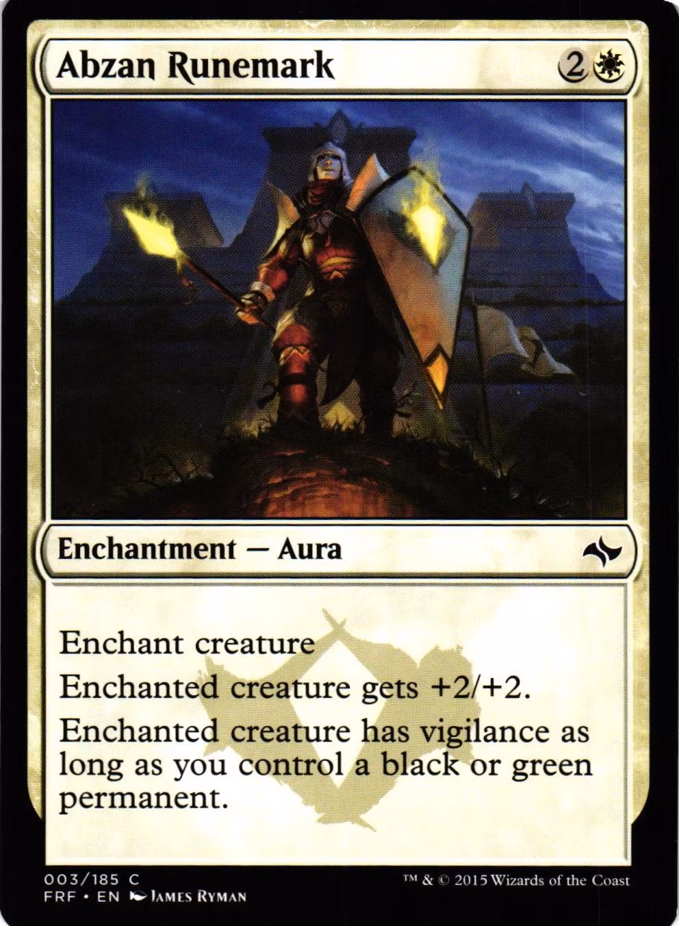 Abzan Runemark Common 003/185 Fate Reforged (FRF) Magic the Gathering