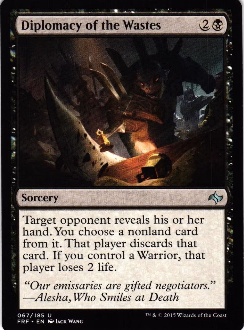 Diplomacy of the Wastes Uncommon 067/185 Fate Reforged (FRF) Magic the Gathering