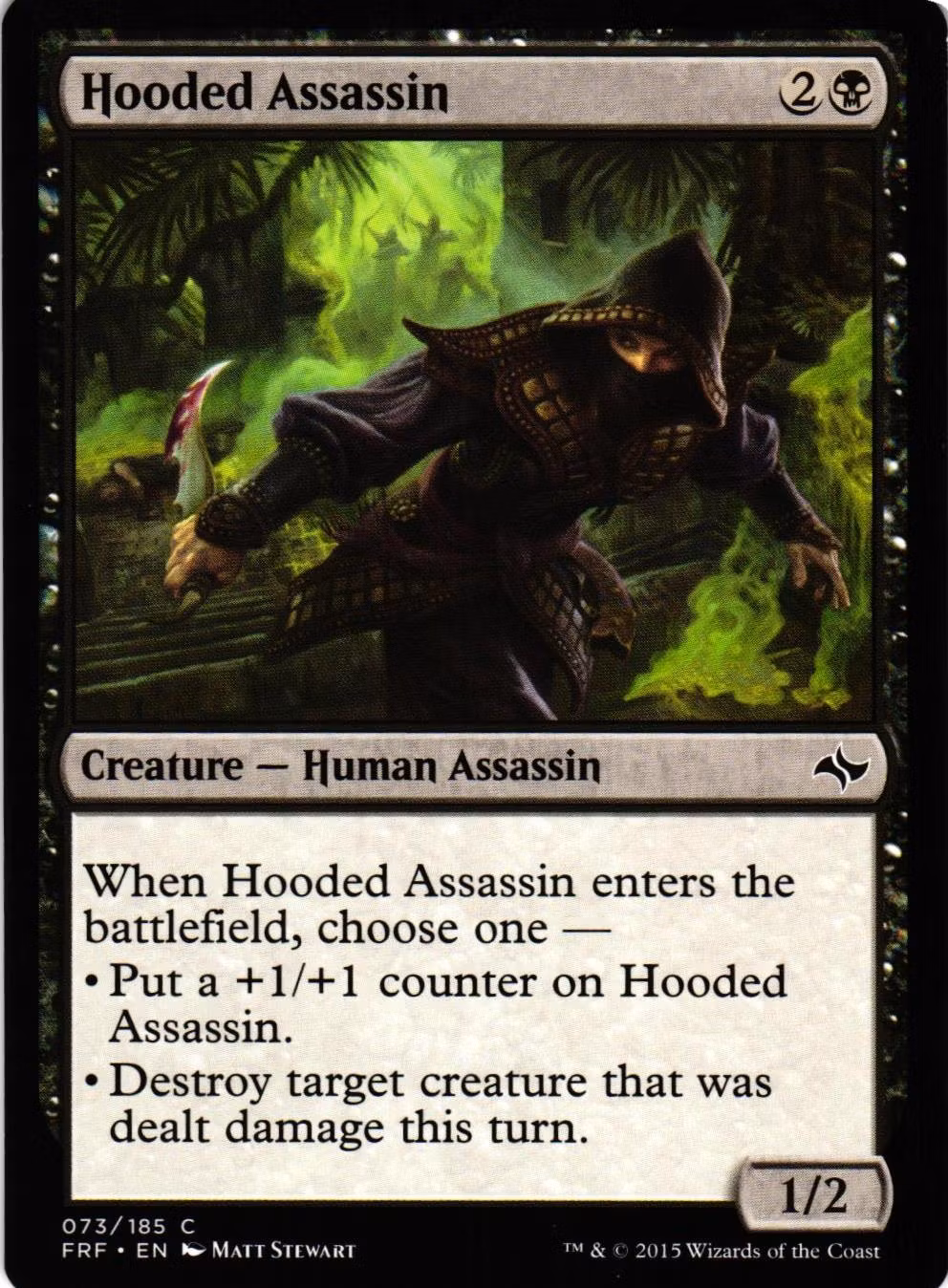Hooded Assassin Common 073/185 Fate Reforged (FRF) Magic the Gathering