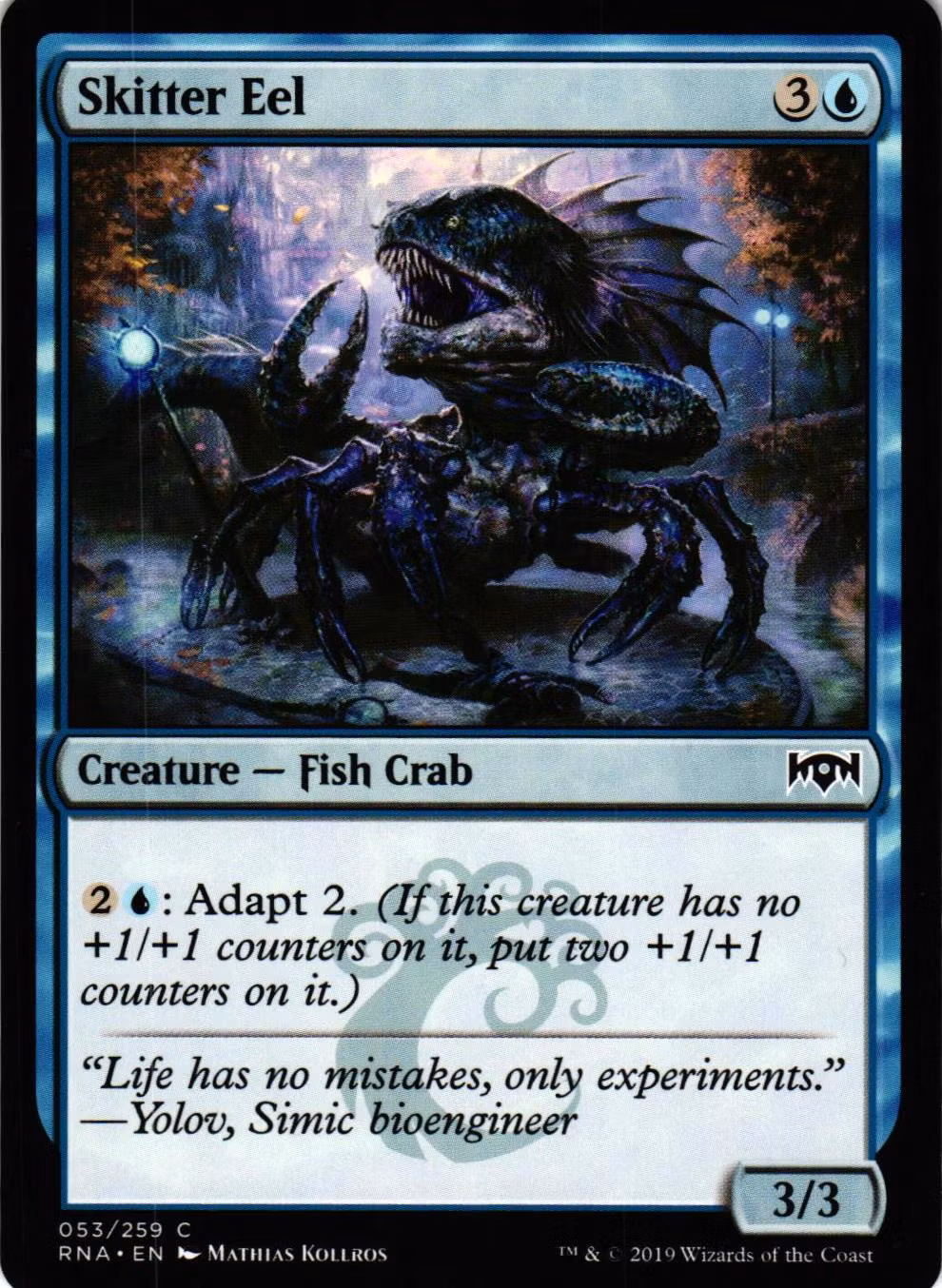 Skitter Eel Common 053/259 Ravnica Allegiance (RNA) Magic the Gathering