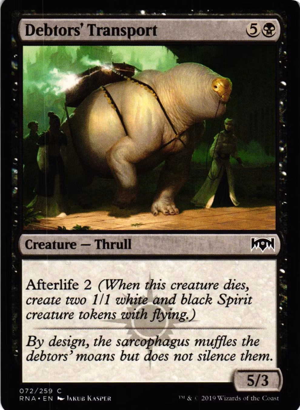 Debtors Transport Common 072/259 Ravnica Allegiance (RNA) Magic the Gathering